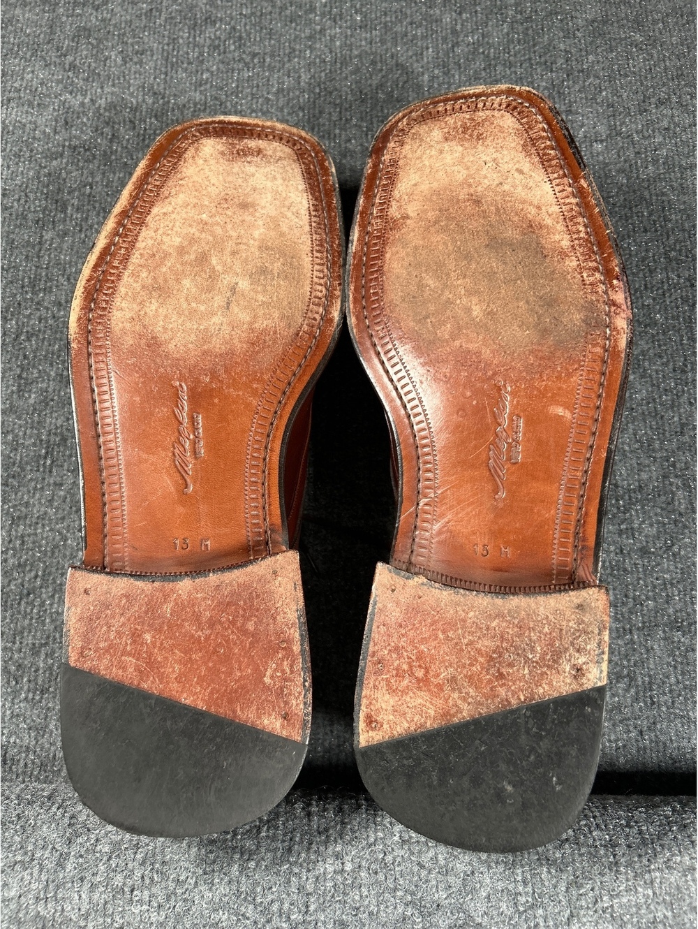 Mezlan Brown Leather Dress Shoes Size 13 Made in Spain - Picture 8 of 8